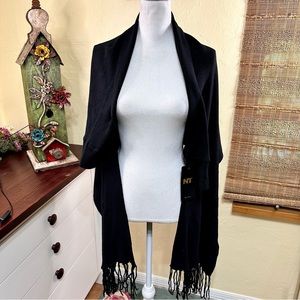NWT! Italian Black Wrap Sweater Cardigan